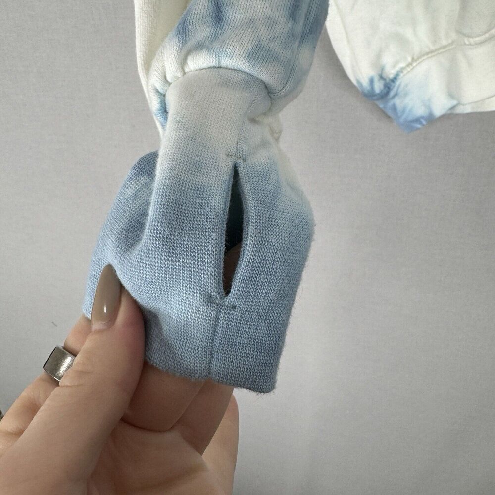 The Laundry Room Womens Sweatshirt Medium White Tie Dye Loose Fit Lounge Comfy - Picture 5 of 12